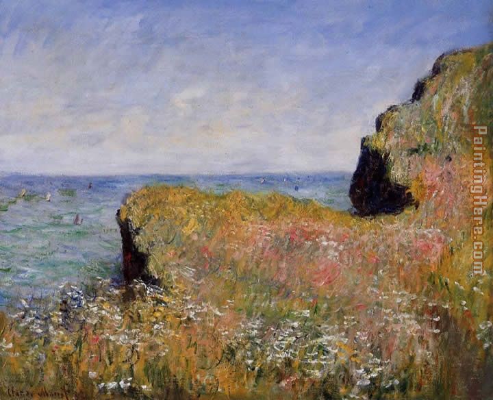 Edge of the Cliff at Pourville painting - Claude Monet Edge of the Cliff at Pourville art painting